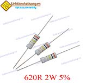 Điện trở vạch 2W 620R 5% (túi 10c)