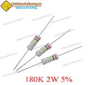 Điện trở vạch 2W 180K 5% (túi 200c)