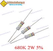 Điện trở vạch 2W 680K 5% (túi 200c)