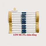 Điện trở vạch 1/2W 0R 1% chân đồng (10c)