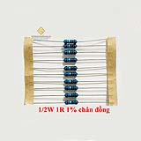 Điện trở vạch 1/2W 1R 1% chân đồng (10c)