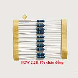 Điện trở vạch 1/2W 2.2R 1% chân đồng (10c)
