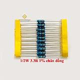 Điện trở vạch 1/2W 3.3R 1% chân đồng (10c)
