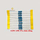 Điện trở vạch 1/2W 3.9R 1% chân đồng (10c)