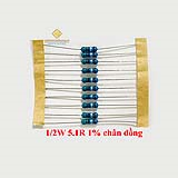 Điện trở vạch 1/2W 5.1R 1% chân đồng (10c)