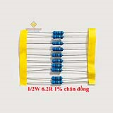 Điện trở vạch 1/2W 6.2R 1% chân đồng (10c)