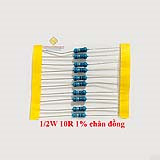 Điện trở vạch 1/2W 10R 1% chân đồng (10c)