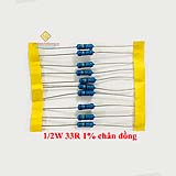 Điện trở vạch 1/2W 33R 1% chân đồng (10c)