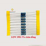 Điện trở vạch 1/2W 39R 1% chân đồng (10c)