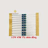 Điện trở vạch 1/2W 47R 1% chân đồng (10c)