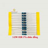Điện trở vạch 1/2W 82R 1% chân đồng (10c)
