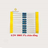 Điện trở vạch 1/2W 180R 1% chân đồng (10c)