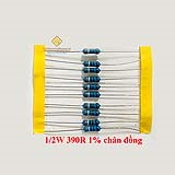 Điện trở vạch 1/2W 390R 1% chân đồng (10c)