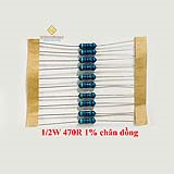 Điện trở vạch 1/2W 470R 1% chân đồng (10c)