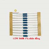 Điện trở vạch 1/2W 560R 1% chân đồng (10c)