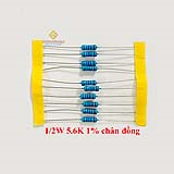 Điện trở vạch 1/2W 5.6K 1% chân đồng (10c)