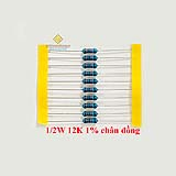 Điện trở vạch 1/2W 12K 1% chân đồng (10c)