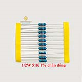 Điện trở vạch 1/2W 51K 1% chân đồng (10c)