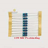 Điện trở vạch 1/2W 56K 1% chân đồng (10c)