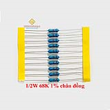 Điện trở vạch 1/2W 68K 1% chân đồng (10c)