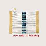 Điện trở vạch 1/2W 120K 1% chân đồng (10c)