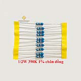 Điện trở vạch 1/2W 390K 1% chân đồng (10c)