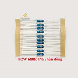 Điện trở vạch 1/2W 680K 1% chân đồng (10c)