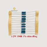 Điện trở vạch 1/2W 150R 1% chân đồng (10c)
