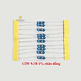Điện trở vạch 1/2W 9.1R 1% chân đồng (10c)
